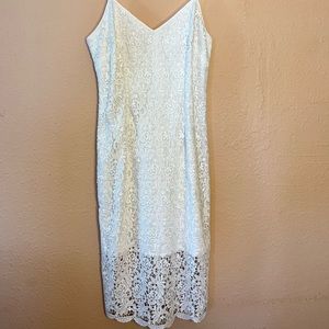 White House Black Market white floral dress